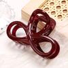 Elegant Geometric Large Ankola Red Hair Claws for Women Girls  New Year Barrettes Hairpins Hair Grab Shark Clip Accessories