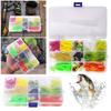 115pcs T Tail Soft Bait Set with Jig Head Hook Fishing Lure Accessories Set Soft Fishing Lure Tackle Box