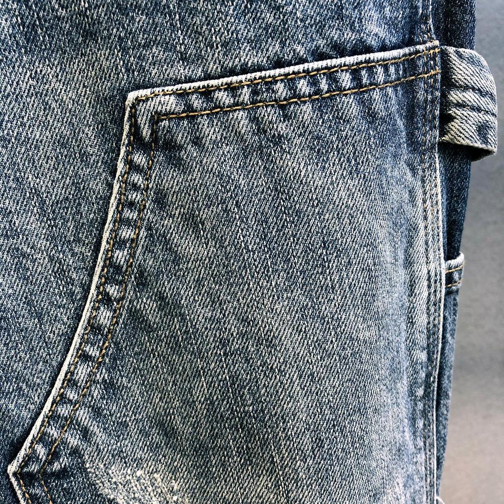 Men's Retro Hong Kong Style Versatile Jeans - Loose Straight Harem Pants