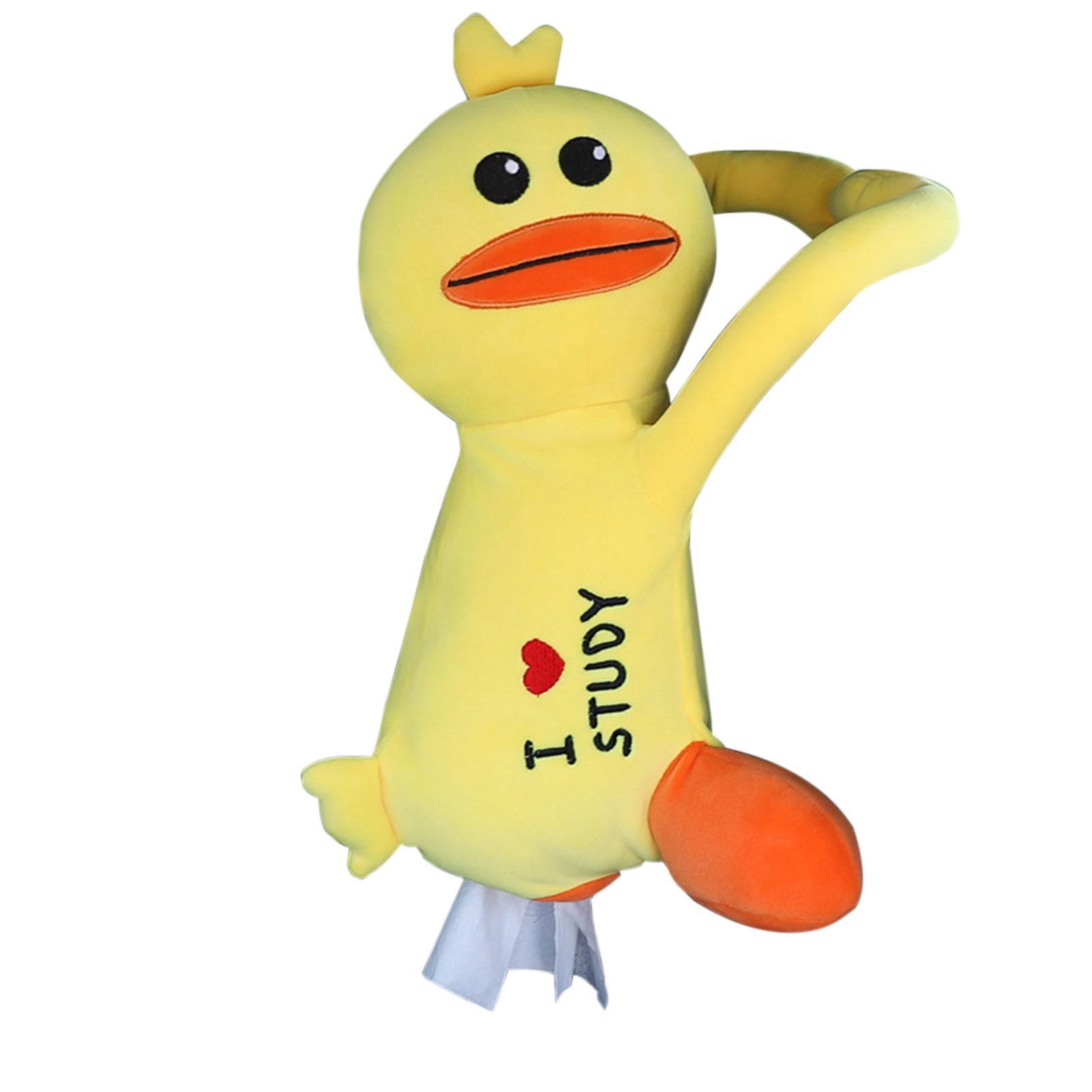 

Автомобильная коробка для салфеток с плюшевыми животными, держатель для коробки для салфеток, коробка для хранения бумаги, чехол для салфеток для автомобиля, домашнего использования, аксессуары для ванной комнаты жёлтый