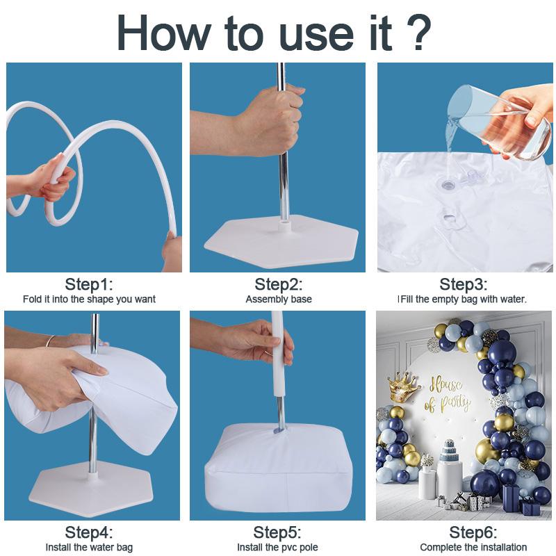 Free Bending Balloon Arch Stand Frame Half Arch Balloon Stand with Base Kit for Wedding Birthday Party Baby Showers Decorations