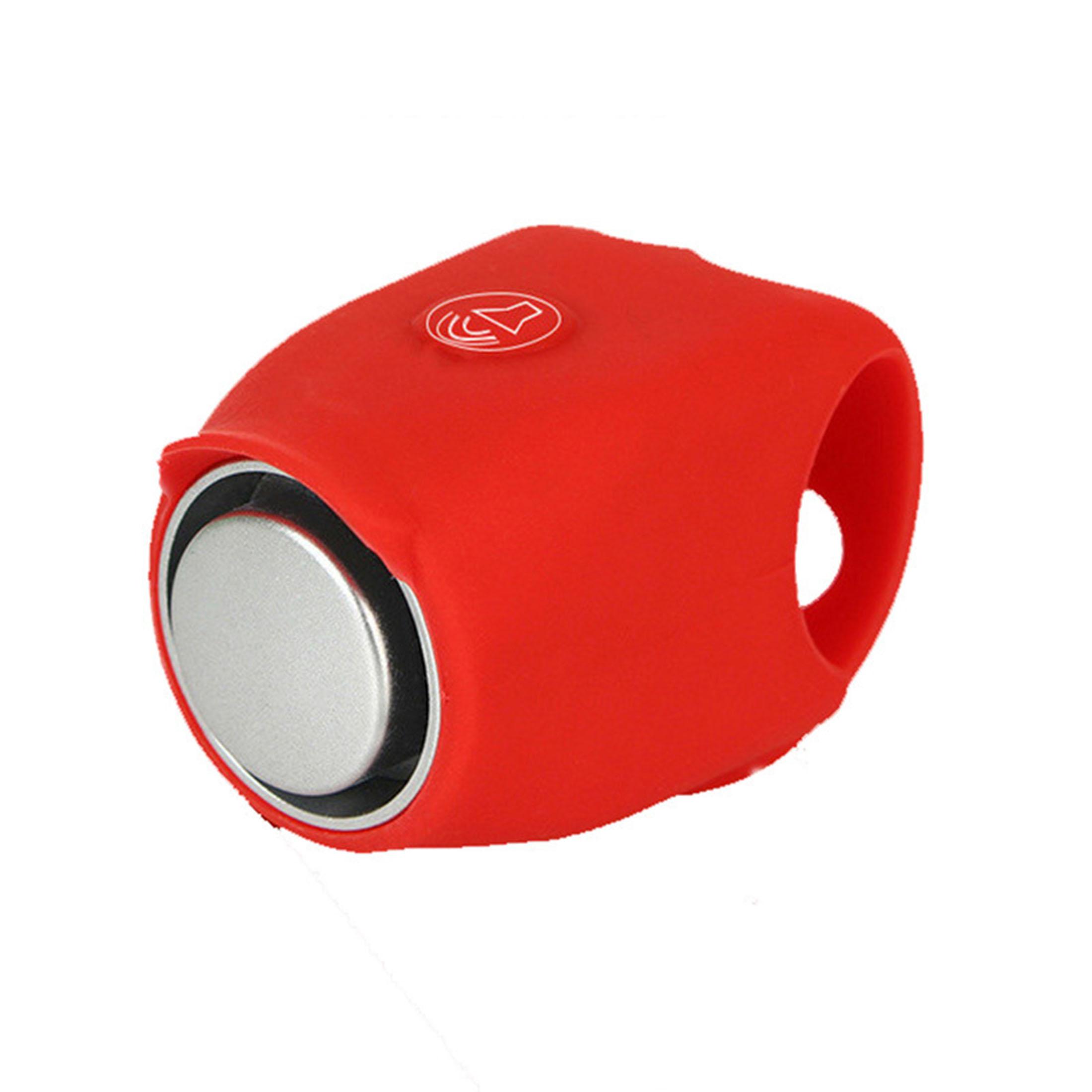 120db Bike Bell Electronic Waterproof Bicycle Horn with 6 Ringtones, Battery-Operated, No Tools Installation, Loud Warning for Mountain Road Bikes красный