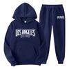New cross-border foreign trade pullover men's and women's same sports sweater set fashion sweater sweatpants fleece hoodie set