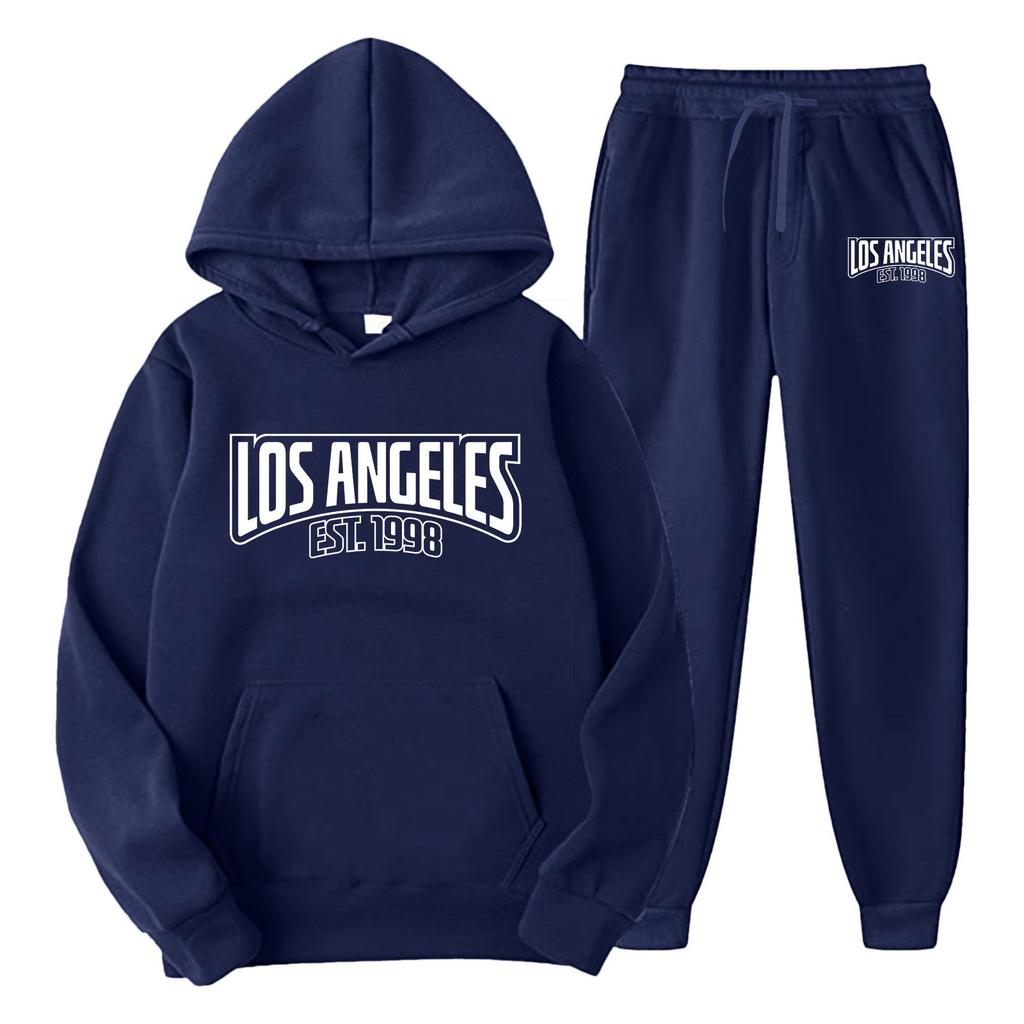 New cross-border foreign trade pullover men's and women's same sports sweater set fashion sweater sweatpants fleece hoodie set