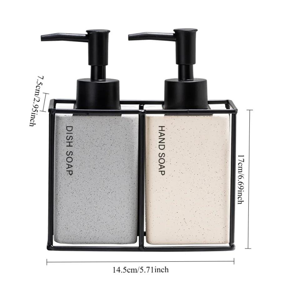 111ml Bathroom Soap 1pcs Ceramics Dispensers Refillable Holder Portable Travel Dispenser Liquid Soap Dispenser Bath Pump Bottle