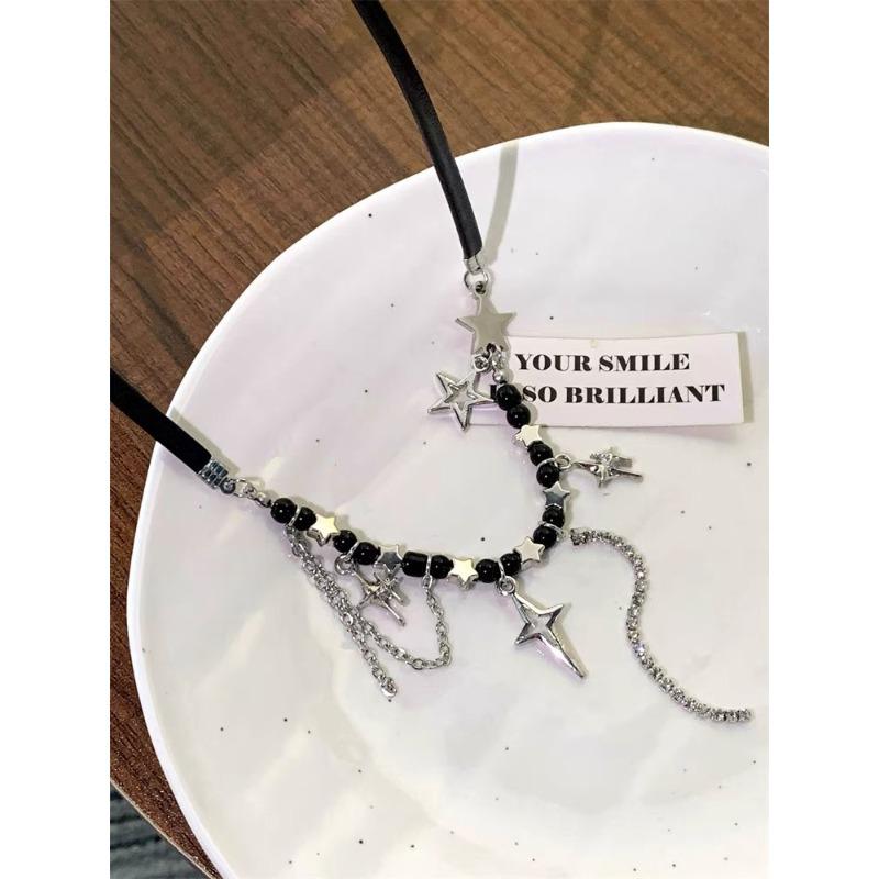 

Dangling Pendant Necklace, Short Style Collar Chain, Spliced Neck Chain