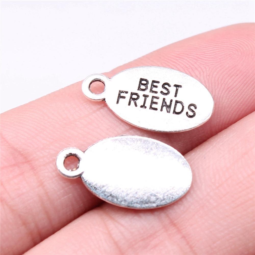 Charms Rectangle Tags Badges Friendship Pendants Minimalist Jewelry Components QC104