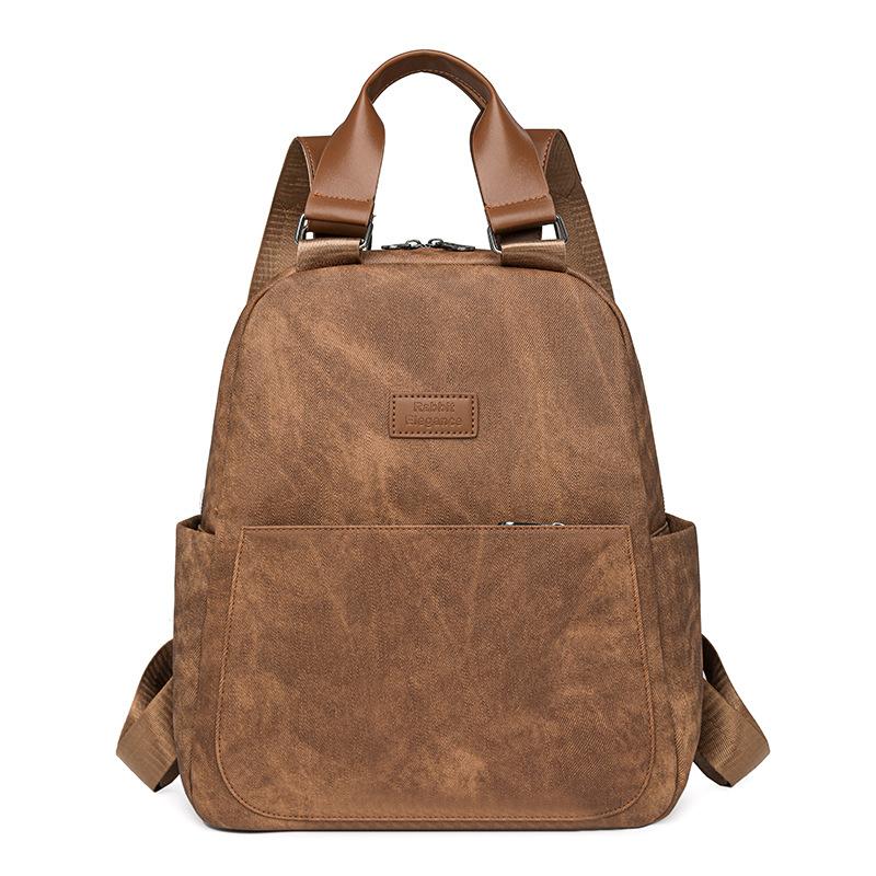 Schoolbag Backpack 1011 Autumn New Fashion Women's Soft Leather Backpack Leisure Commuter Simple Travel School Bag