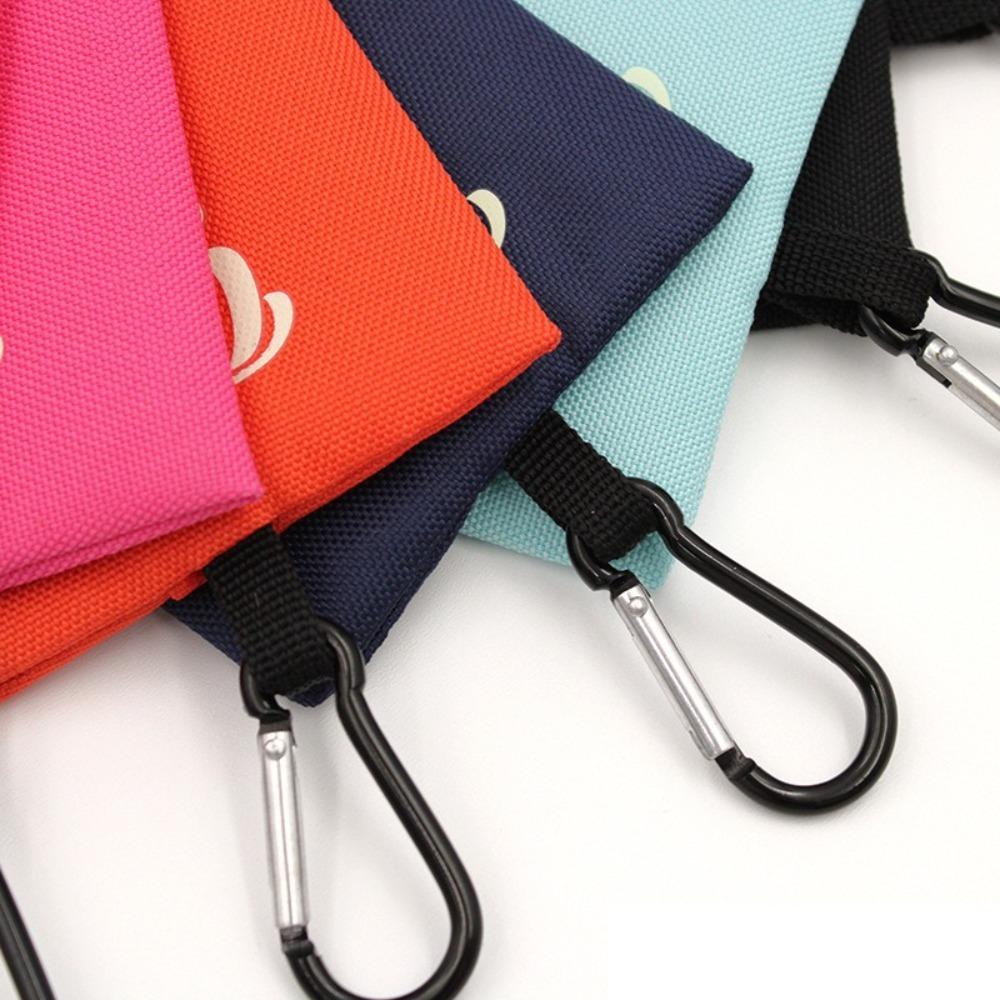 New Dog Poop Garbage Bags Organizer with Buckle Portable Waste Bag Holder Canvas Pets Supplies Poop Bag Dispenser for Outdoor