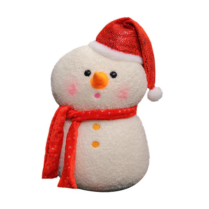 Santa Claus and Snowman Plush Doll Gift Pillow