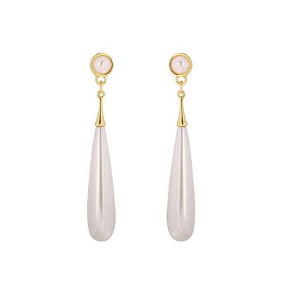 Neue Mode Retro Wassertropfen Imitation Perle Baumeln Lange Ohrringe Für Frauen Schmuck Dainty Boucle Mujer Brincos