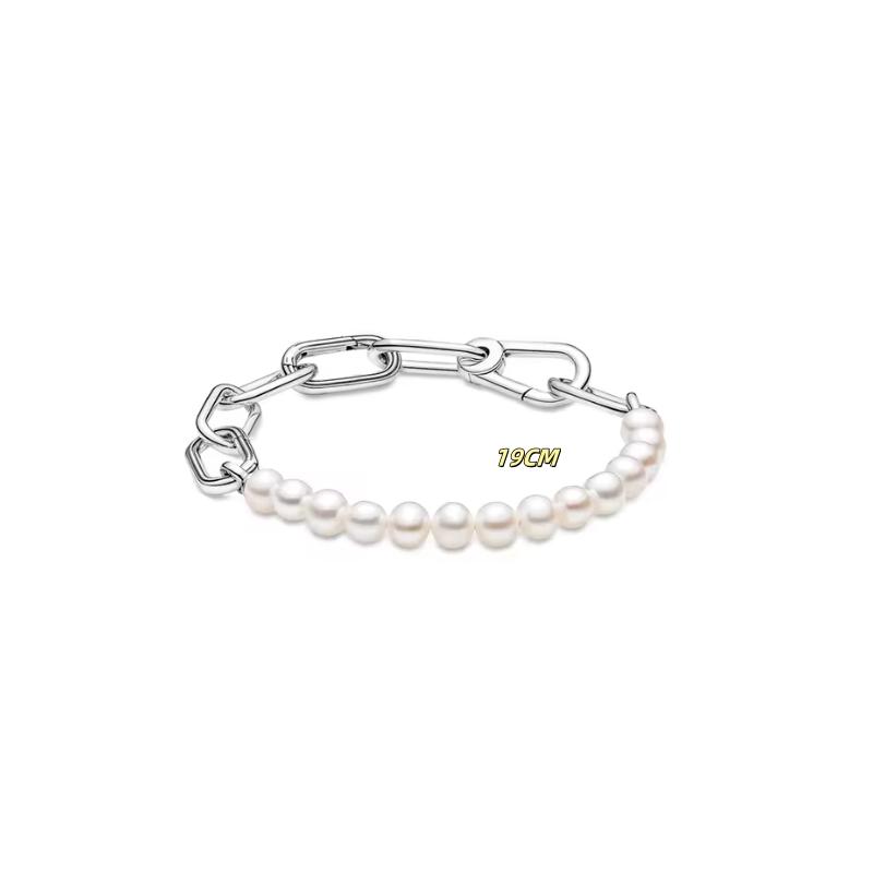 The New 925 Silver Pearl Charm Fits Pendant In Original Accessory Women's Jewelry Bracelet Collection