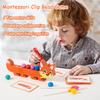 Gioco di Abbinamento Colori e Ordinamento per Bambini Giocattolo Creativo Montessori Clip Animali Perline Impilamento Gioco di Equilibrio Giocattolo per l'Educazione delle Abilità Motorie Fini del Bambino