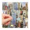 30pcs World Famous Architecture Bookmarks for Kids, Retro Building Bookmarks, Gift for Female Teachers and Students, Paper, Durable, Portable,