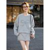 Mokana Women's Stylish Long-Sleeve Sweatshirt & Short Skirt Set MKNJD3012