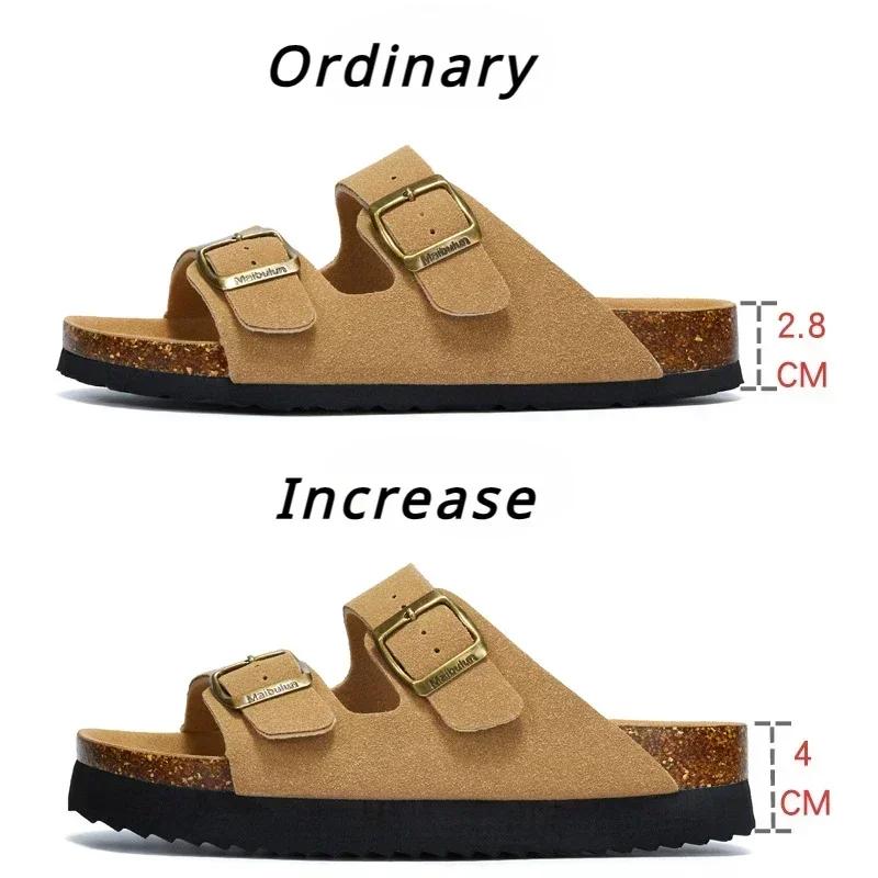 2024 New Summer Women's Cork Slippers Luxury Indoor Bottom Non Slip Shoes For Women Men Slippers Casual Beach Flip Flops Sandals