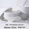 Retro Ceramic Porcelain Microwave-Safe Bowl Set - Chinese Style Tableware