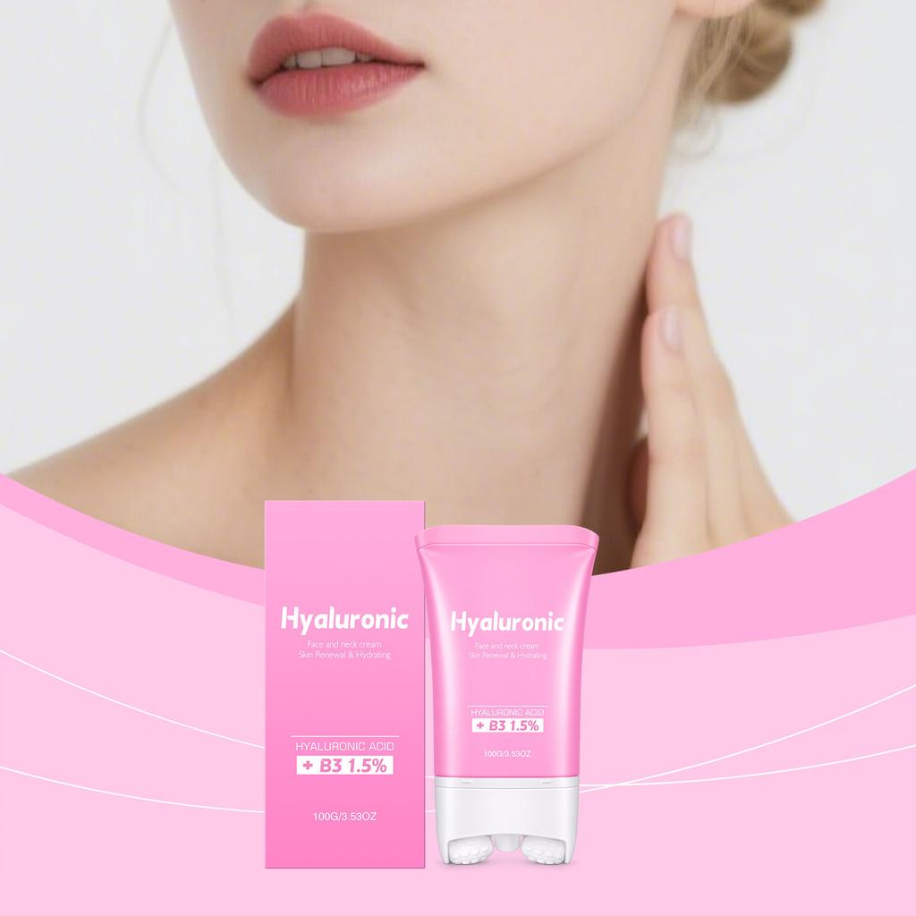 Roller Neck Cream, Face & Neck Care, Soft & Tender Skin, Hydrating & Smooth Neck Roller Massage Cream