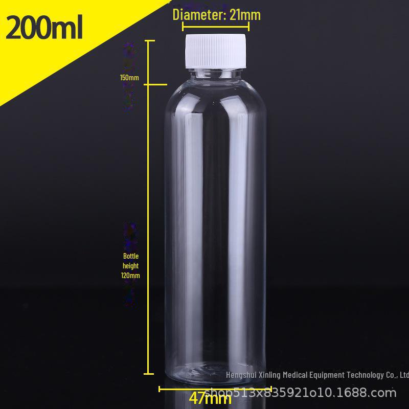 Transparent Plastic Bottle with Cap - Available in 30ml, 50ml, and 100ml Sizes