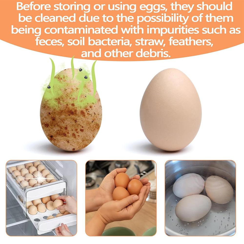 2pcs Silicone Egg Brush Reusable Cleaner Tool for Fresh Eggs