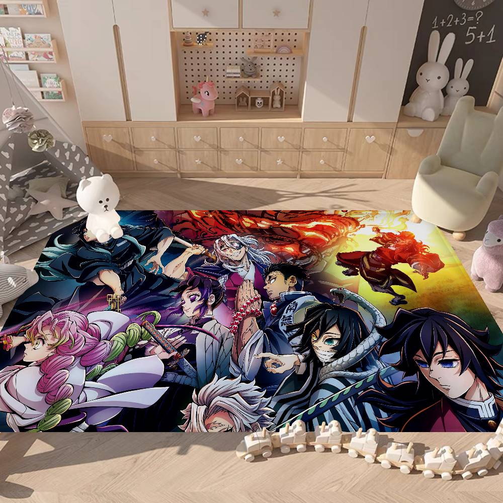 Anime D-DemonS Slayer Bathroom Mat Kids Room Bedroom Decoration Balcony Anti-Slip Doormat Living Room Welcome Rug