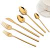 30Pcs Golden Cutlery Set Stainless Steel Knife Fork Spoon Tableware Western Flatware Set Festival Kitchen Dinnerware Gift
