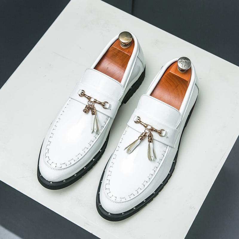 Fashion Loafers Tassel Fashion Patent Leather Casual Shoes for Men Oxford Shoes Luxury Brand Formal Business Shoes Slip-on Driving Shoes