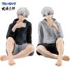 10CM BLUE LOCK Action Figures Nagi Seishiro Anime Model Sitting Figurine PVC Collectible Model Kids Doll Toys Gifts
