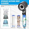 3 Modes Shower Head Adjustable High Pressure Water Saving Shower One-Key Stop Water Massage Shower Head with Filter Element
