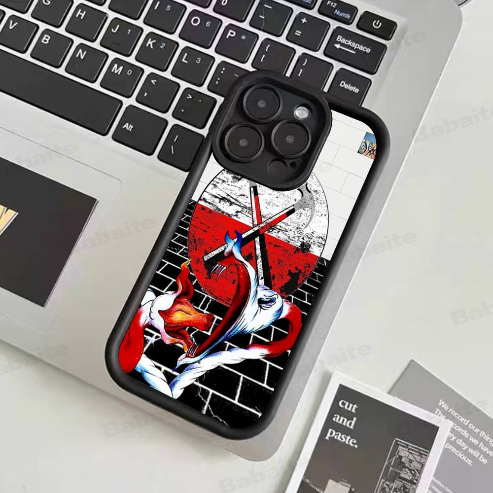 P-Pink-F-Floyds Rock Band For iPhone 17 15 13 12 11 14 Pro Max X XR XS 16 Plus Shockproof Candy Back Cover