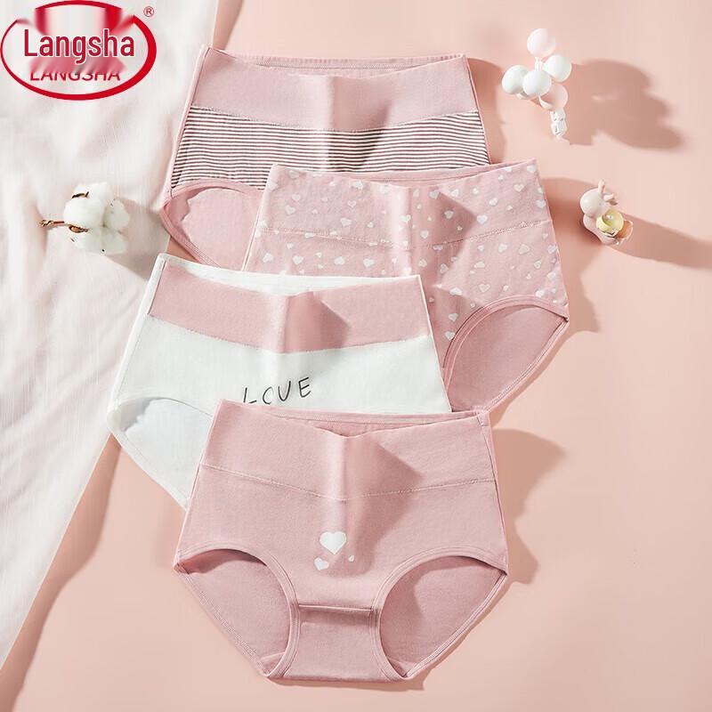 

Женские трусики LangSha больших размеров с высокой талией и контролем живота (4-Pack)