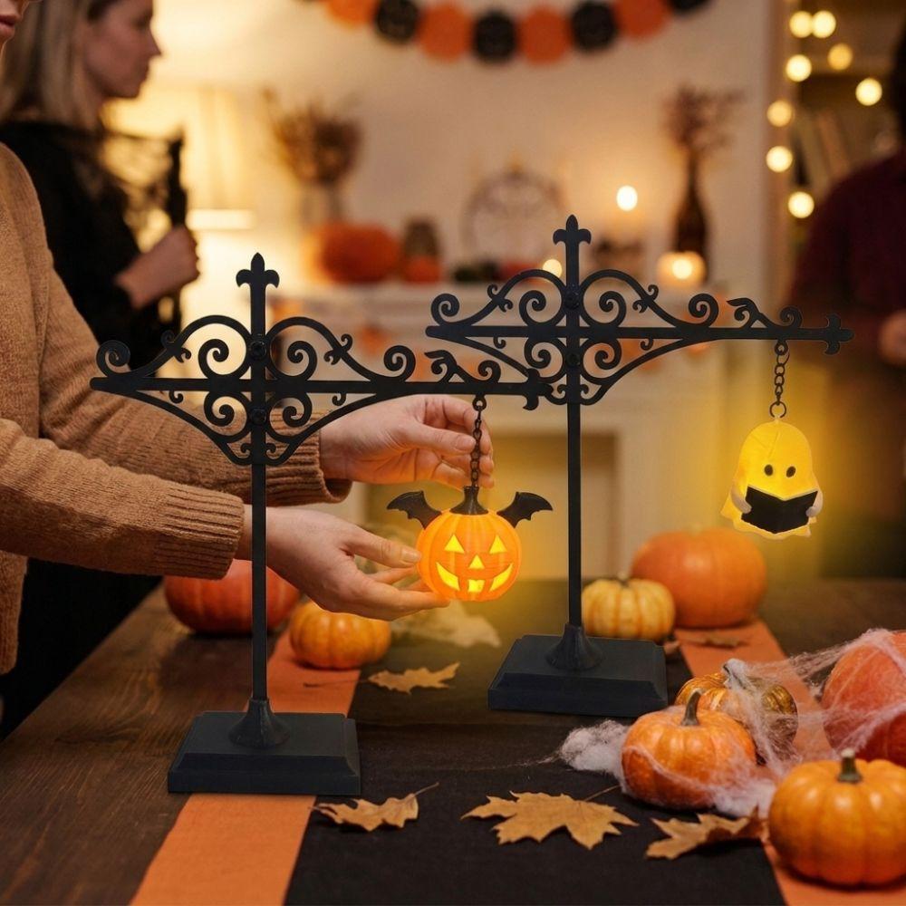 Ghost Pumpkin Bookshelf Lantern Light Warm LED Reading Nook Lamp Nightlight  Bookcase Display