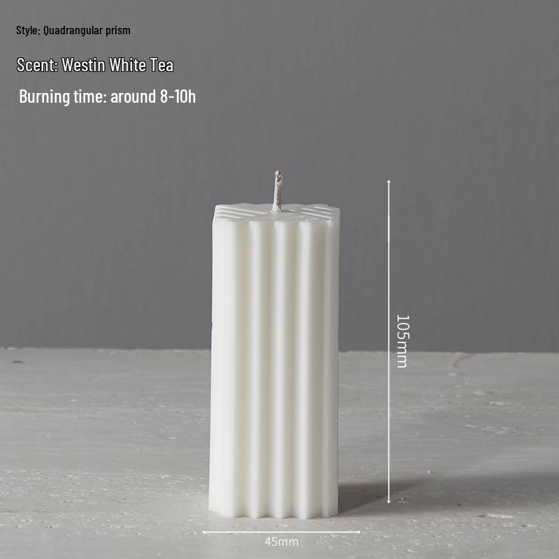 Smokeless White Retro Scented Candle for Weddings & Home Decor