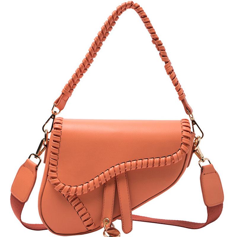 Women Underarm Saddle Bag Purses and Handbags Luxury Lipstick Box PU Leather Shoulder Crossbody Bags 2022 Summer Tassel