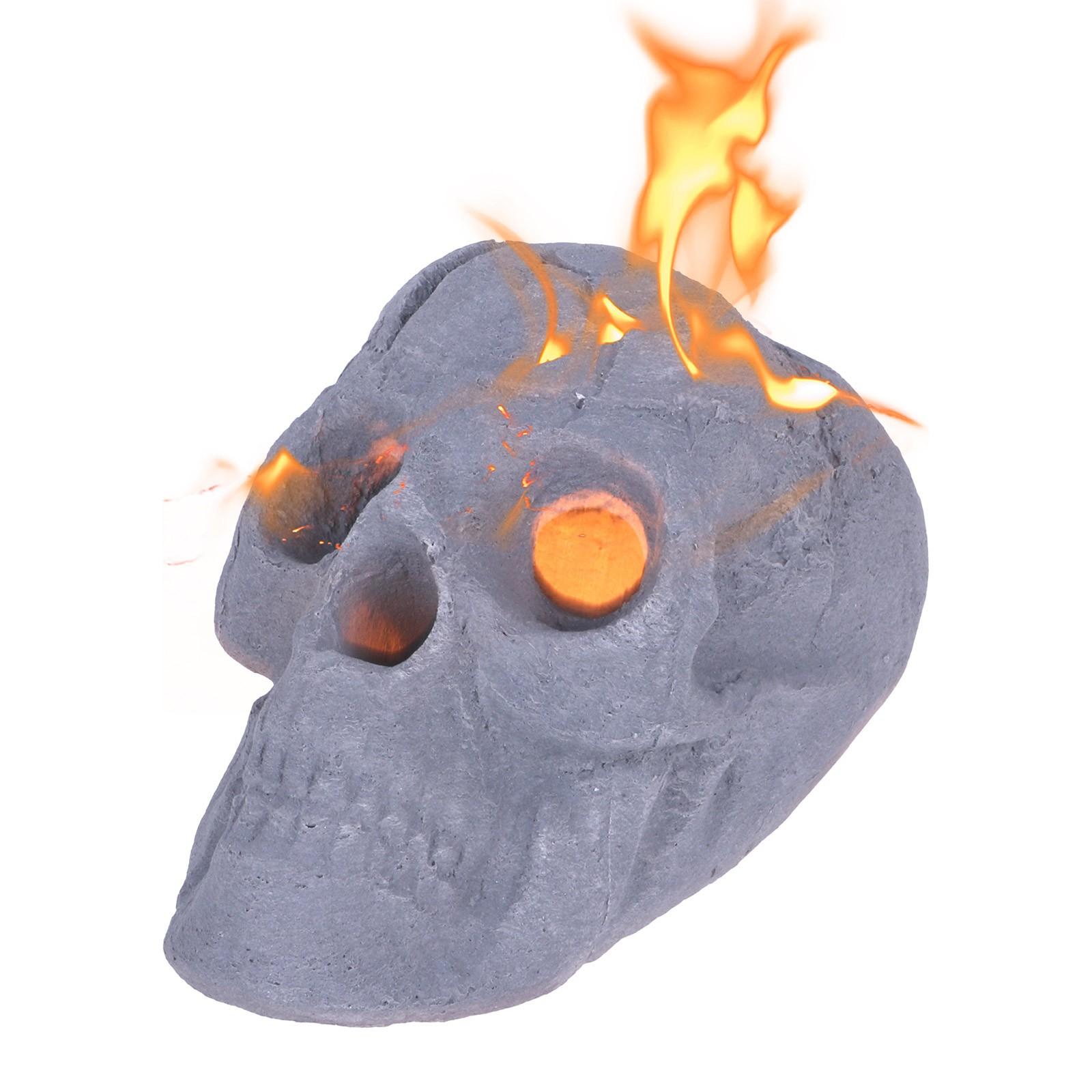 

Хелловін Вогнища Черепи, Багаторазова Вогнетривка Кераміка з Полум ям Скелета Для Багаття, Каміна, Барбекю Імітація Реквізиту, Голова Скелета Домашній Декор One Size