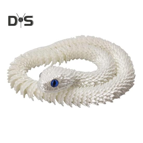 

Игрушка змея, напечатанная на 3D-принтере, подвижная фигурка гадюки, игрушка-змея, коллекционная модель змеи с гибкими суставами для домашнего офисного стола, декор 30cm C