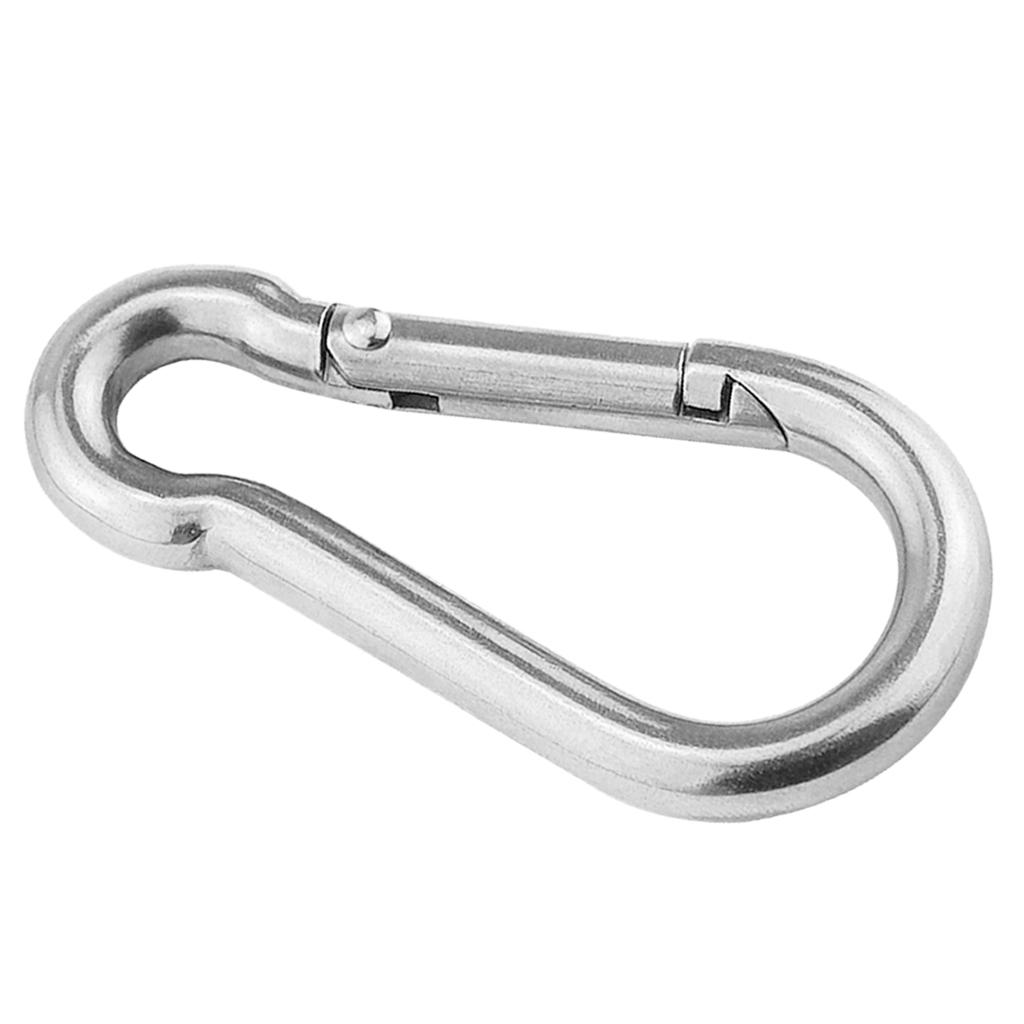 Carabiner D Small Camping Locking Screw-type Marine Links Strong 10pcs//set Kit
