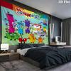 Blocks Clouds Custom Name Wall Tapestry Aesthetic Wall Hanging Printed Fabric Blanket Decorative Tapestries For Bedroom Living Room Home Decor