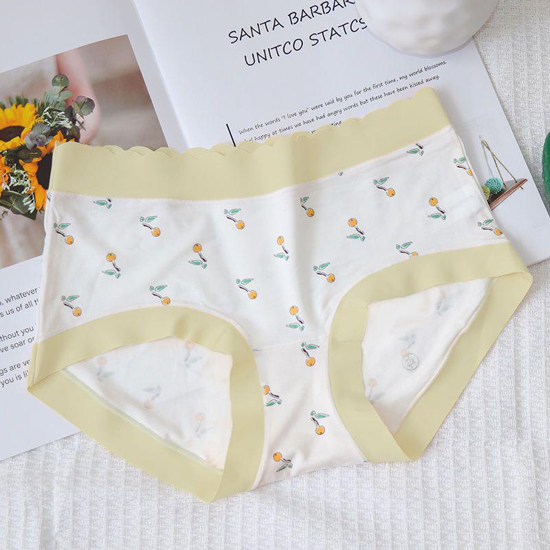 Damen Frühling und Sommer Nacktes Gefühl Ohne Spuren Hoher Rückprall Bequem Hüfte Mittlere Taille Dreieck Slips