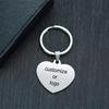 2026 Graduation Gifts Keychain Rectangle ID Tag Keychain Stainless Steel Key Ring for Women Men Collar Accessories Gift