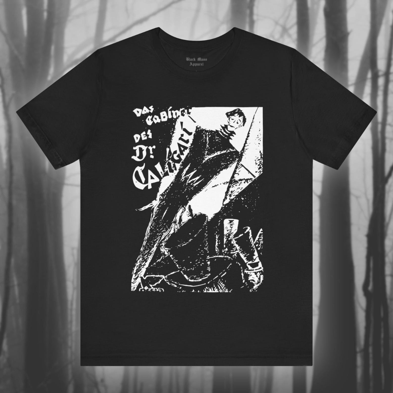 The Cabinet of Dr. Caligari, Classic Movie Shirt, Spooky T-Shirt, German Silent Horror Film, Surreal Art Unisex Jersey Short Sleeve Tee XL