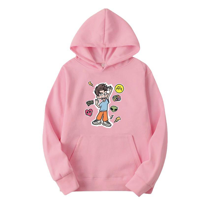 Hobby Cartoon Boy A4 Unisex Children's Hooded Sweatshirt - Spring/Autumn Pullover
