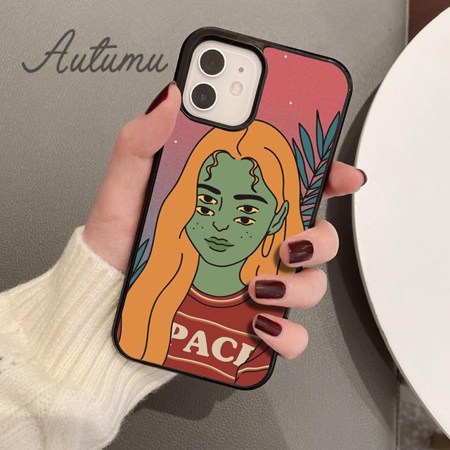 Hippie Grunge Art Phone Case for iPhone 11 12 13 14 Pro Max mini X XR XS SE 2020 6S 7 8 Plus Samsung Galaxy S21 S22 Cover shell