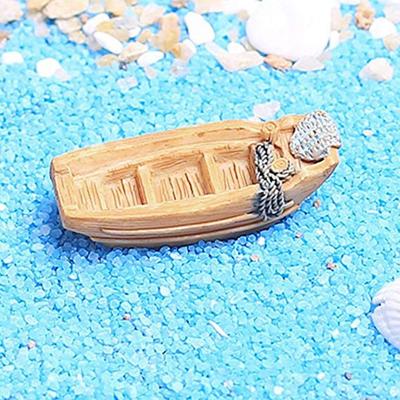 Garden Ornaments Miniature Boat Ocean Beach Resin Craft Micro Lands Cape Fairy Dollhouse Decorations Aquarium Fish Tank Decor