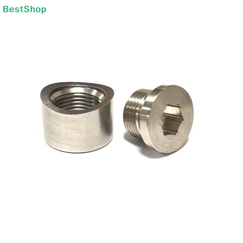 Stainless Steel O2 Sensor Bung Plug Kit-in Oxygen Sensor Nut with Threaded Plug for Exhaust Pipe Modification & Repair
