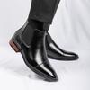 Fashion 2025 Retro Men's Solid Color Pointed Business Ankle Boot  Comfortable Wedding  Party Shoe Breathable  And  Anti-Slip Ankle Boots
