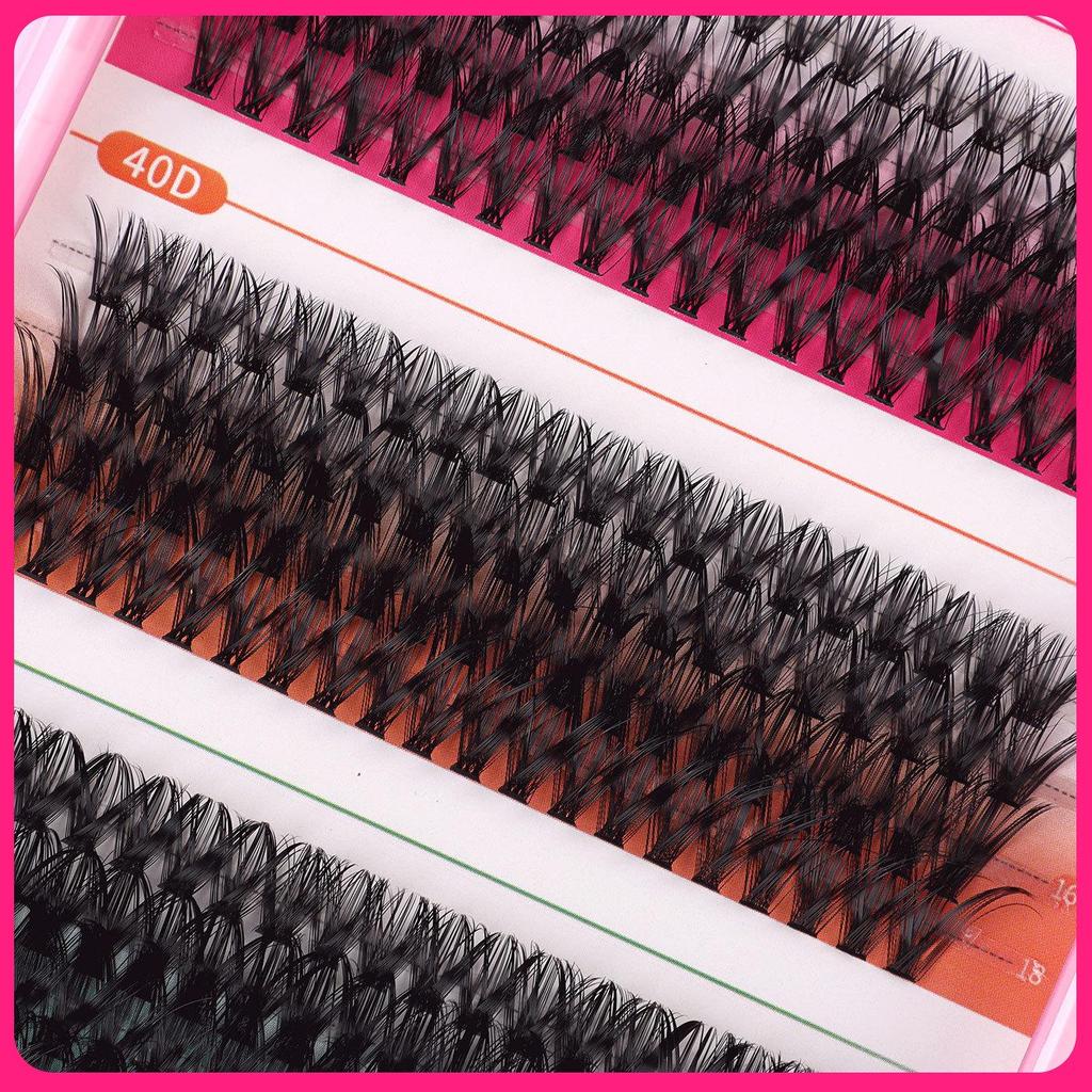 Premium DIY Mixed Cluster False Eyelash Set - 547 Dense, Curled Segments for a Customized Look