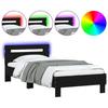 VidaXL Bed Frames with Headboard and LED Lights, Single Bed with Slat Base, Adult Bed, Bedroom Furniture, 838751