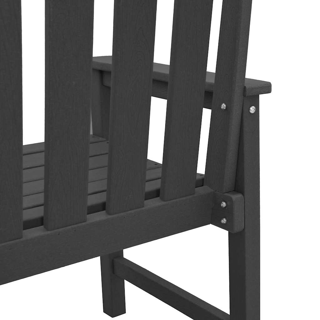 Garden Dining Chair Set 2 pcs Black 65.5 x 59 x 88 cm HDPE