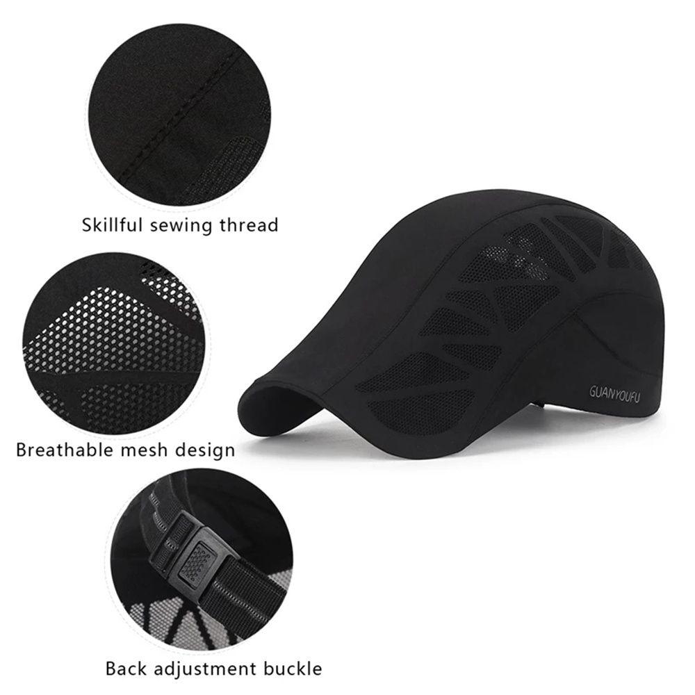 Cycling Adjustable Breathable Casual Tennis Caps Flat Cap Gatsby Hat Mesh Men Caps Beret Hat